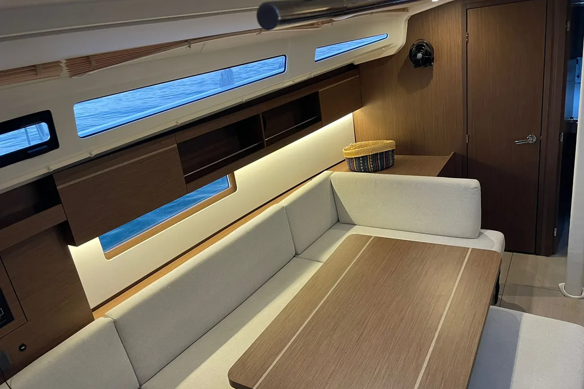 Salon of Aurora, a Beneteau Oceanis 40.1 sailboat at Municipal Unit of Ellomenos, Greece