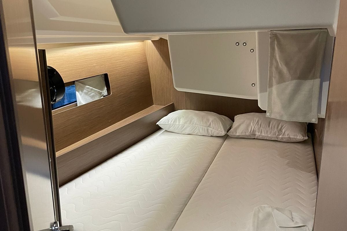 Cabin on Aurora, a Beneteau Oceanis 40.1 sailboat at Municipal Unit of Ellomenos, Greece