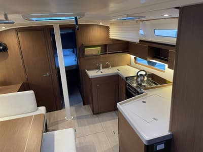 Galley of Aurora, a Beneteau Oceanis 40.1 sailboat at Municipal Unit of Ellomenos, Greece