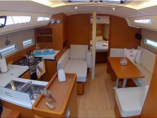 Evelina, a Jeanneau Sun Odyssey 410 sailboat at Lavrion - Olympic Marine