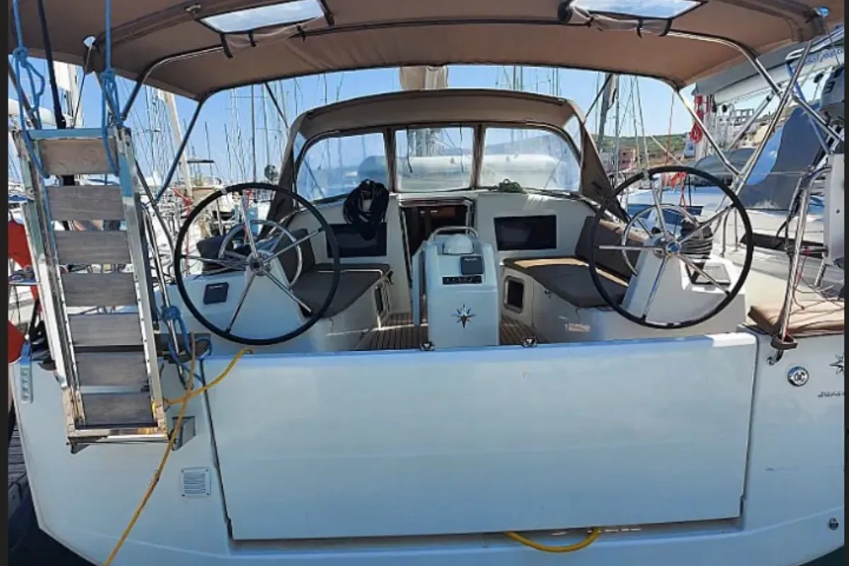 Evelina, a Jeanneau Sun Odyssey 410 sailboat at Lavrion - Olympic Marine