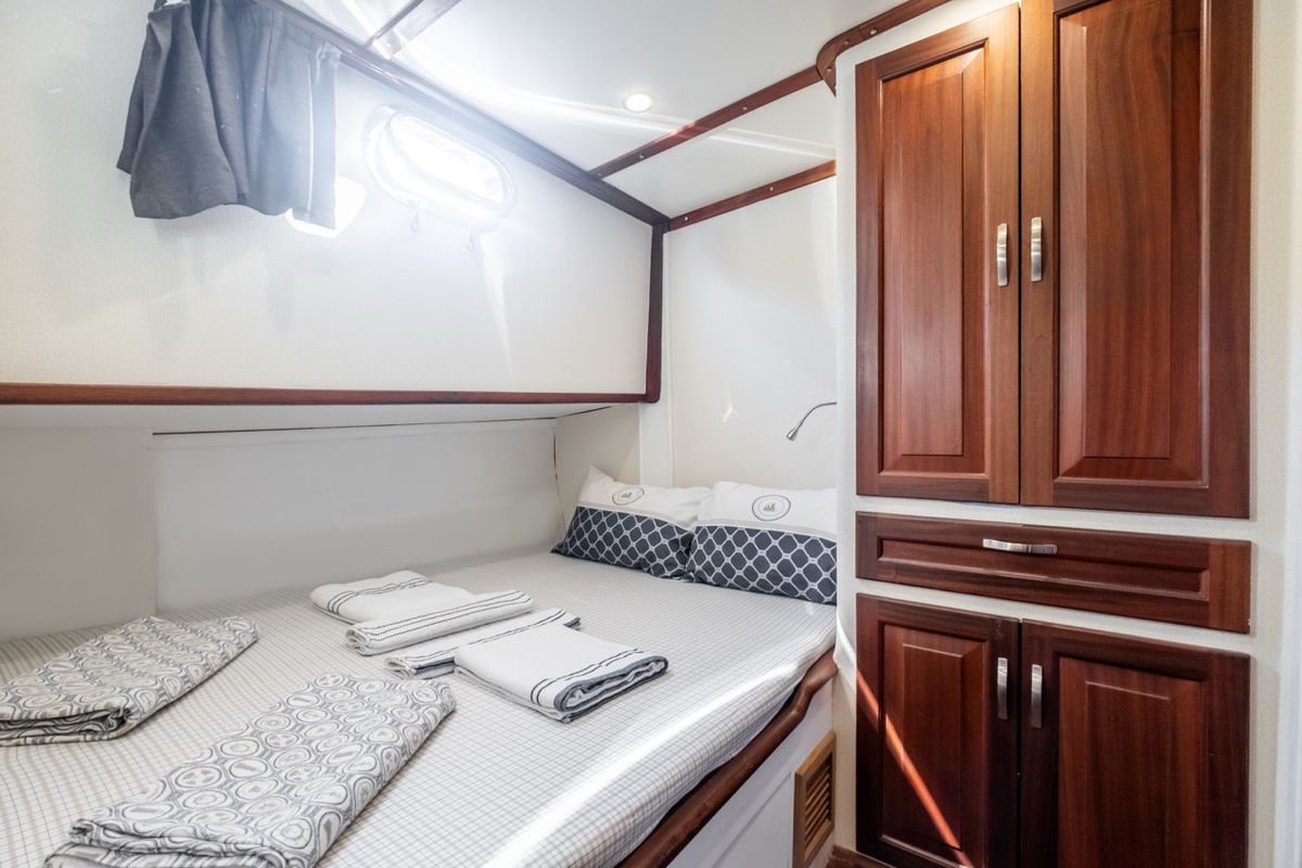 Cabin on Leylali, a Custom Made Leylali yacht at Bodrum, Turkey
