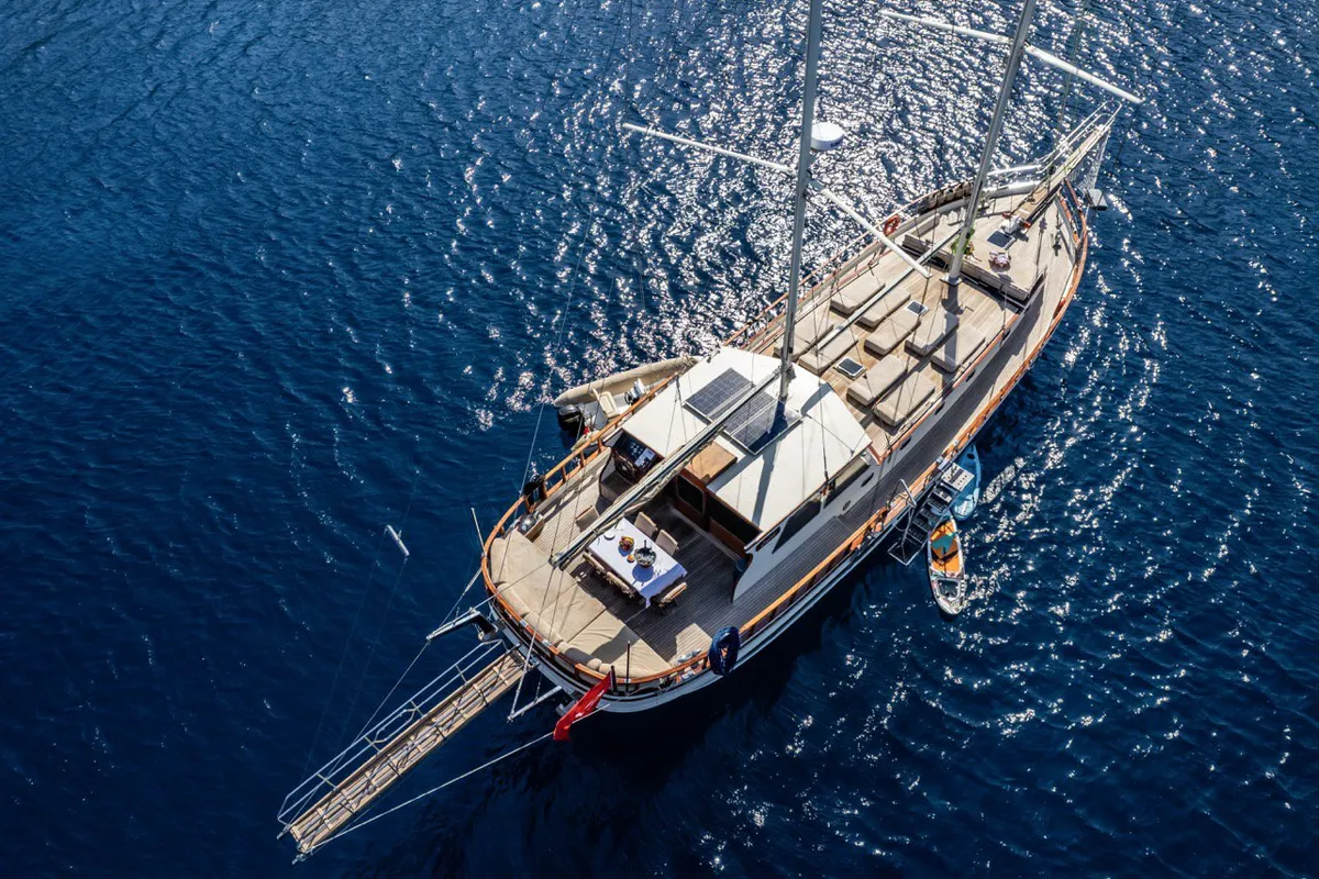 Exterior view of Leylali, a Custom Made Leylali yacht at Bodrum, Turkey