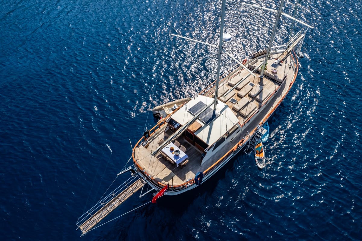 Exterior view of Leylali, a Custom Made Leylali yacht at Bodrum, Turkey