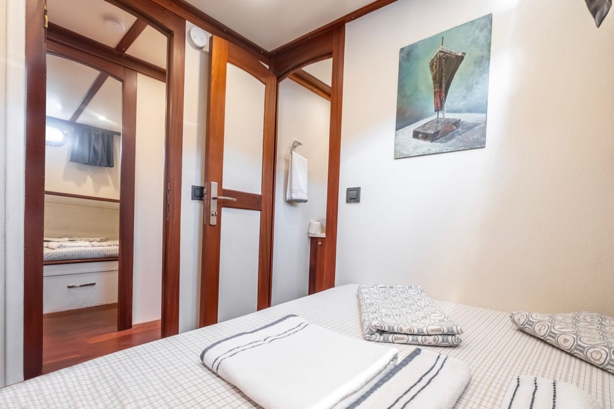 Cabin on Leylali, a Custom Made Leylali yacht at Bodrum, Turkey