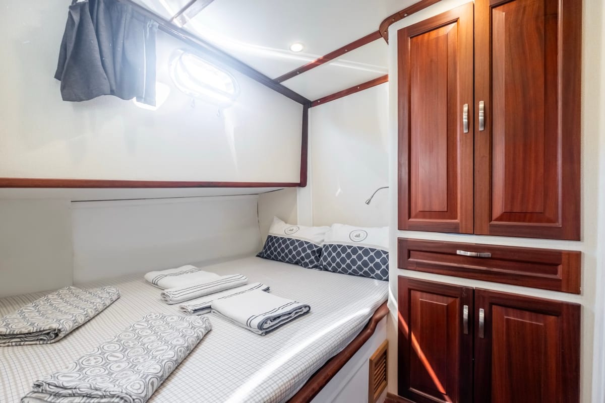 Cabin on Leylali, a Custom Made Leylali yacht at Bodrum, Turkey