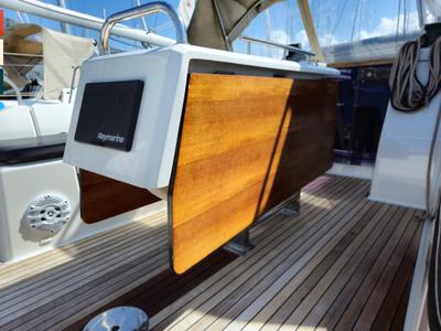 Deck of Largo, a Dufour 430 GL sailboat at Grad Kaštela, Croatia