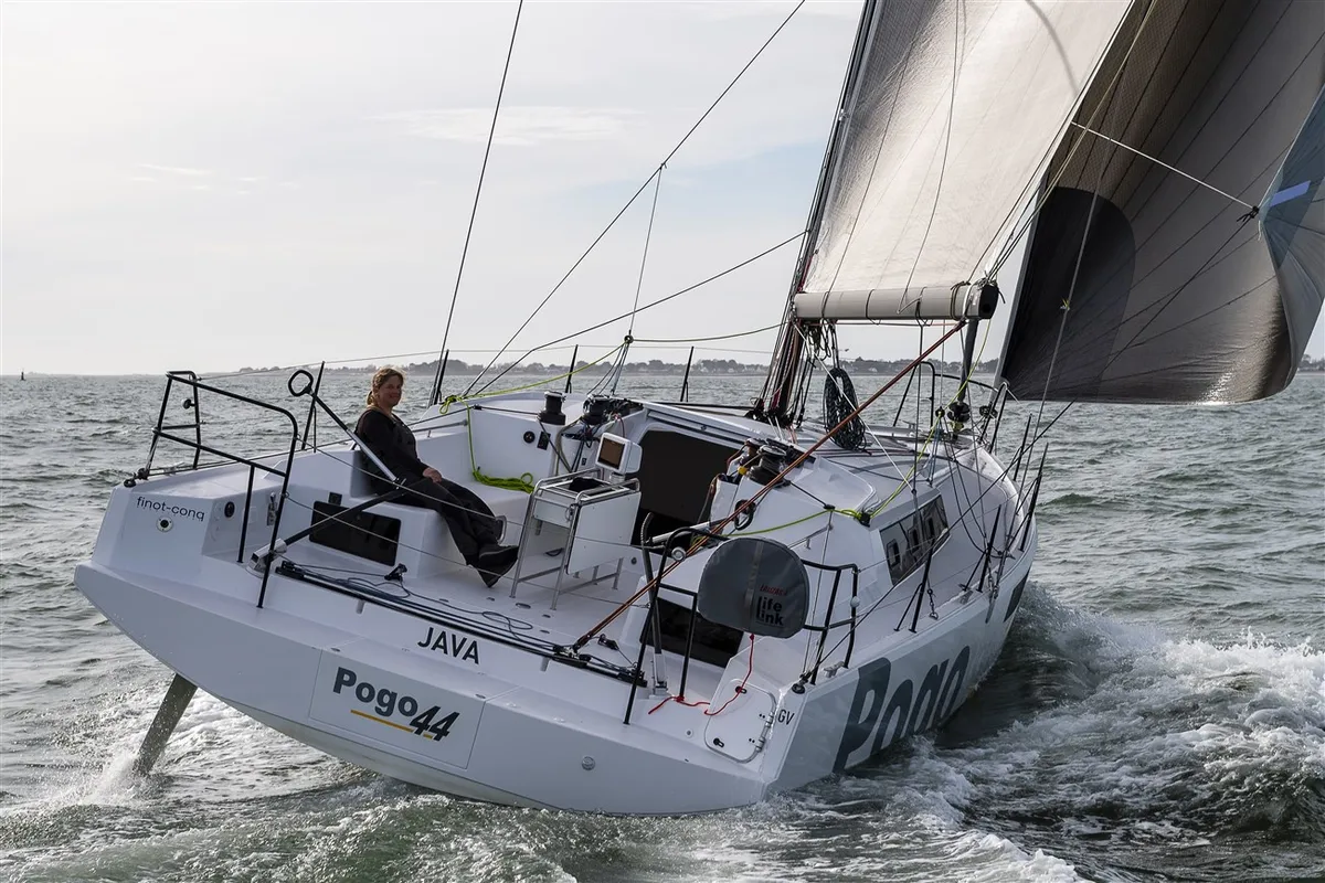 Cockpit of TOSTAKY, a Pogo Structures Pogo 44 sailboat at La Trinité-sur-Mer, France