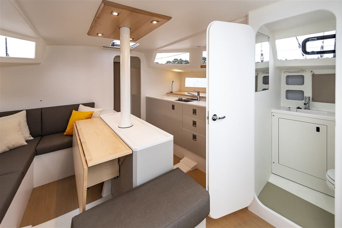 Salon of TOSTAKY, a Pogo Structures Pogo 44 sailboat at La Trinité-sur-Mer, France