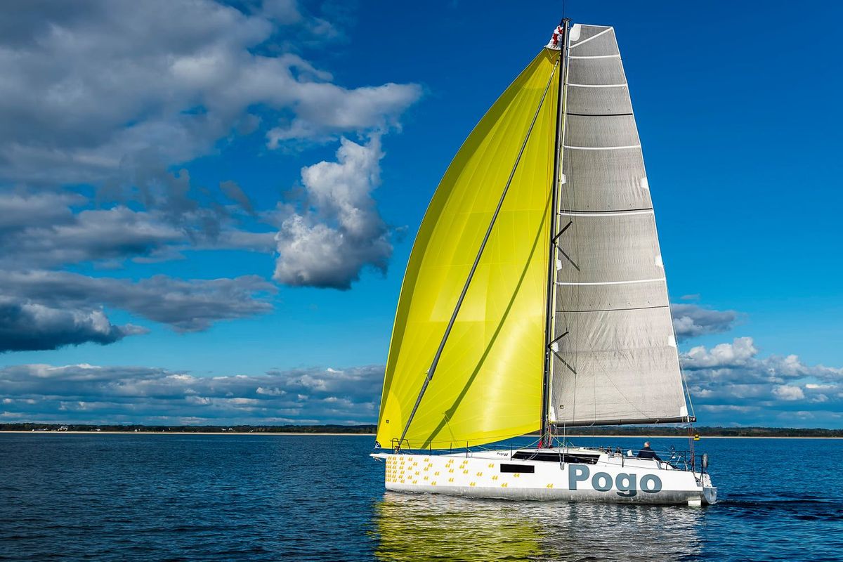 Exterior view of TOSTAKY, a Pogo Structures Pogo 44 sailboat at La Trinité-sur-Mer, France