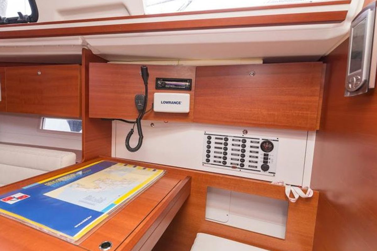 Cockpit of Pippi, a Dufour 335 Grand Large sailboat at Primošten, Croatia