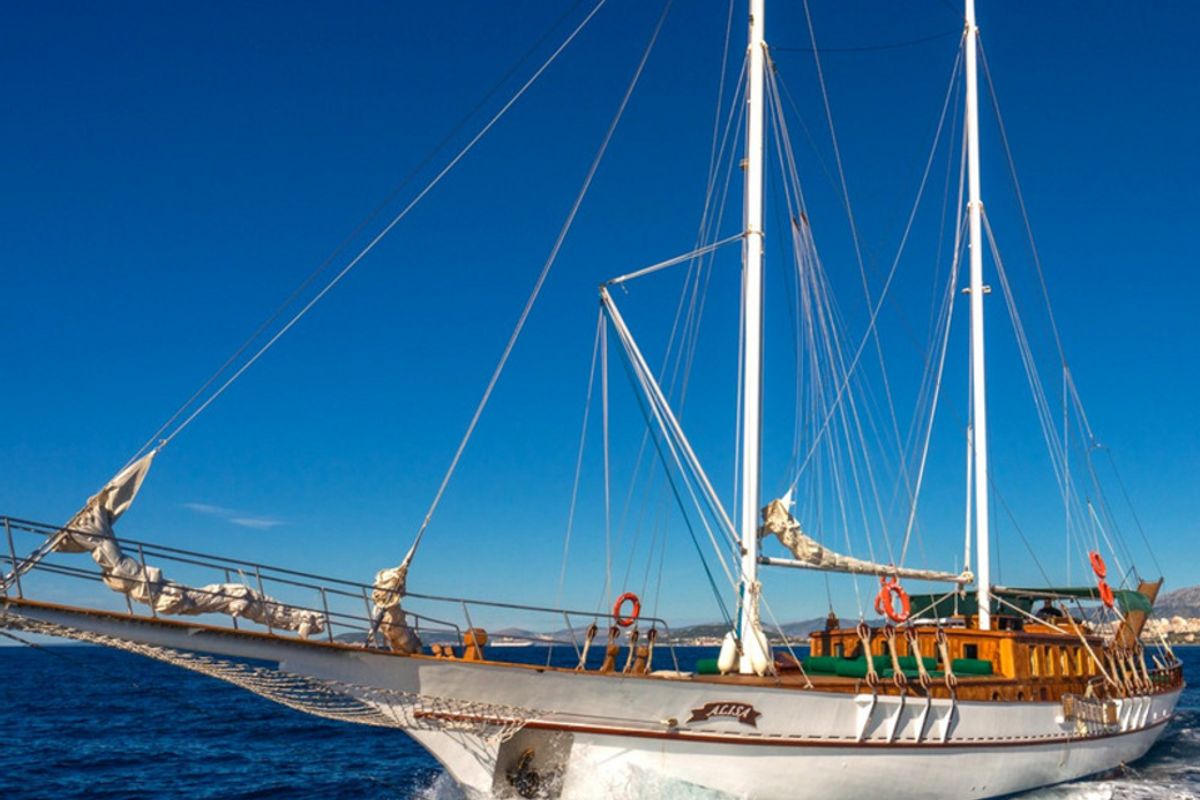 Exterior view of Alisa, a Aegean Yacht Alisa yacht at Stobreč, Croatia