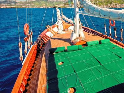 Deck of Alisa, a Aegean Yacht Alisa yacht at Stobreč, Croatia