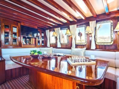 Salon of Alisa, a Aegean Yacht Alisa yacht at Stobreč, Croatia