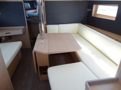 Salon of Kos 41.4, a Beneteau Oceanis 41.1 sailboat at Volos Municipality, Greece