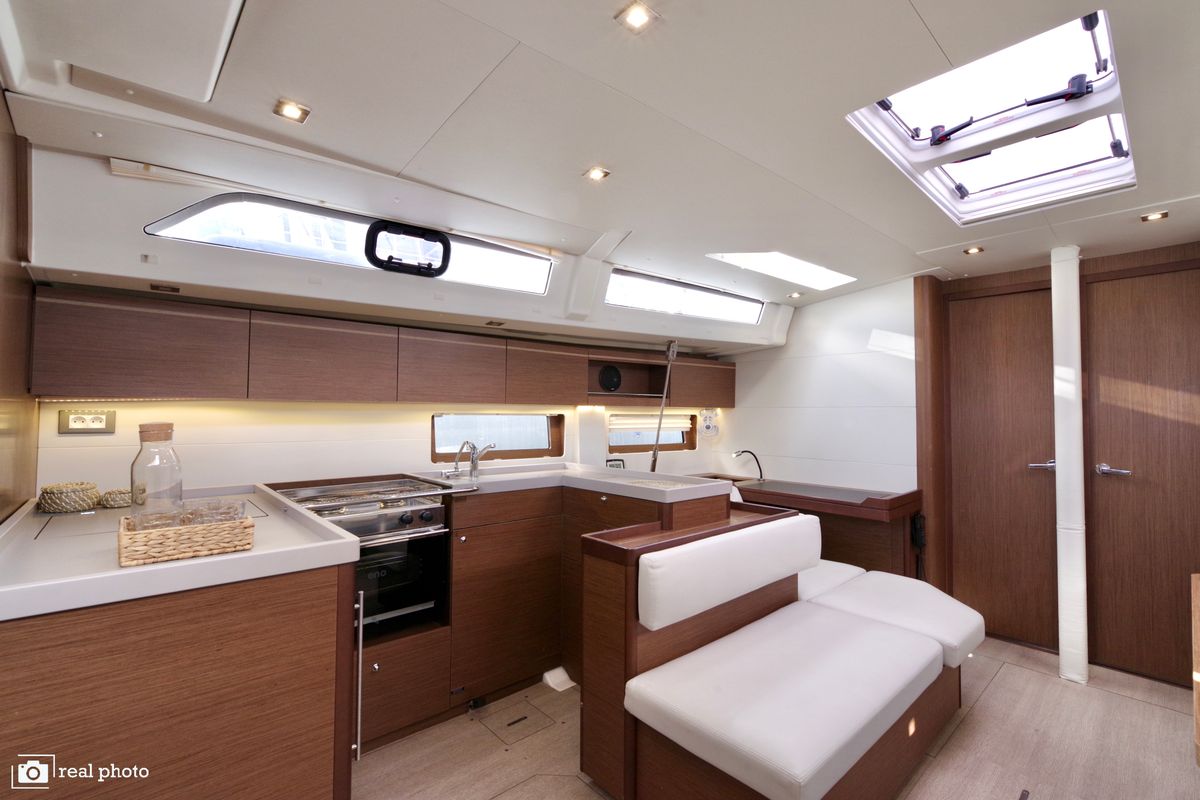 Galley of Jack, a Beneteau Oceanis 51.1 sailboat at Cannigione, Italy