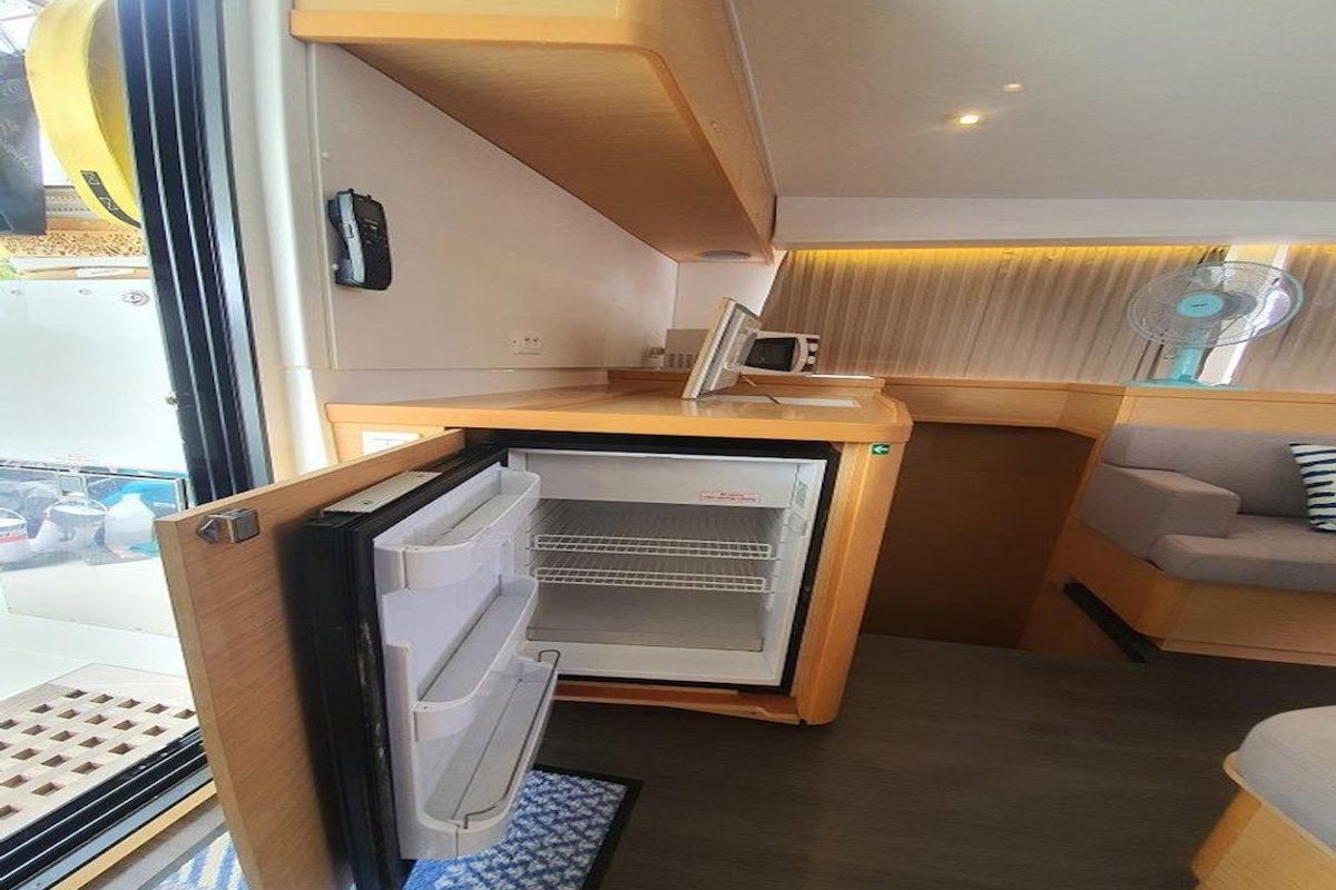 Galley of Mami, a Lagoon 42 catamaran at Mai Khao, Thailand