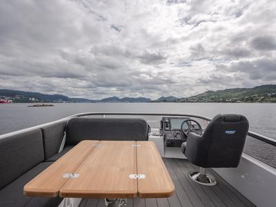 Deck of No Name, a Viknes Skilso 39 FLY yacht at Općina Sukošan, Croatia