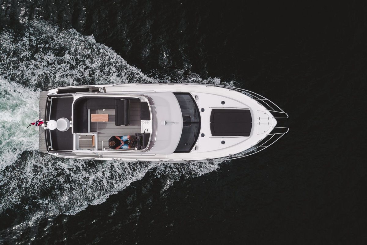 Deck of No Name, a Viknes Skilso 39 FLY yacht at Općina Sukošan, Croatia