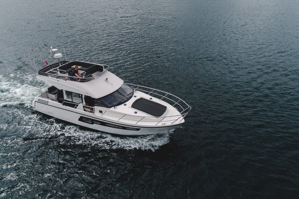 Exterior view of No Name, a Viknes Skilso 39 FLY yacht at Općina Sukošan, Croatia