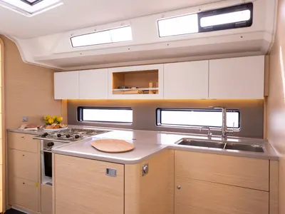 Galley of Sunsail 41.3 Premium Plus, a Dufour 41 sailboat at Road Town, British Virgin Islands