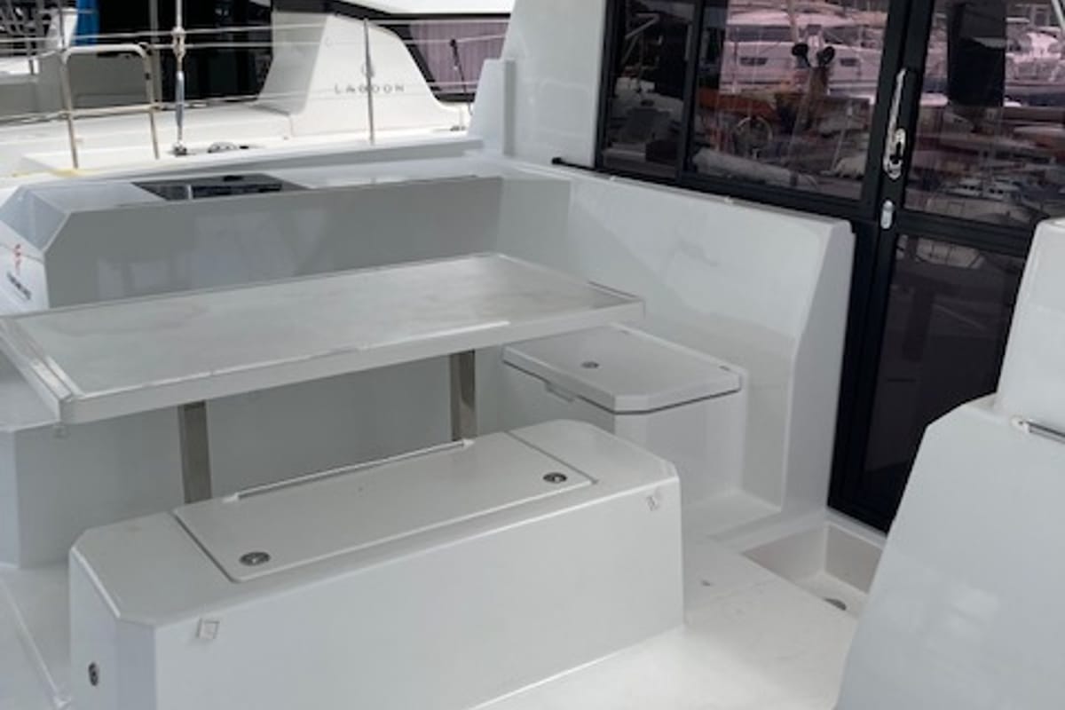 Galley of ROXY II, a Fountaine Pajot Astréa 42 catamaran at Alameda, United States