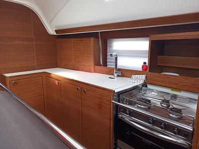 Galley of AirTime 2, a Elan Impression 45.1 sailboat at Punat, Croatia