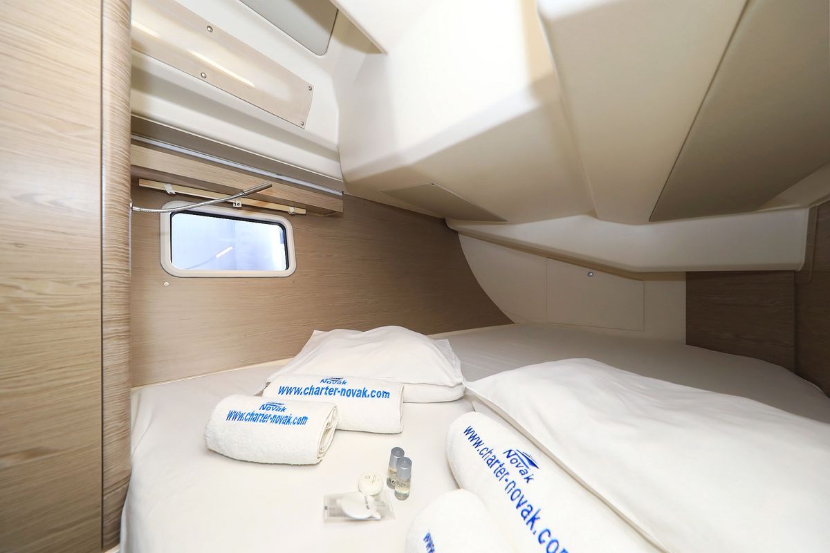 Cabin on Adagio, a Hanse Yachts Hanse 458 sailboat at Grad Biograd na Moru, Croatia