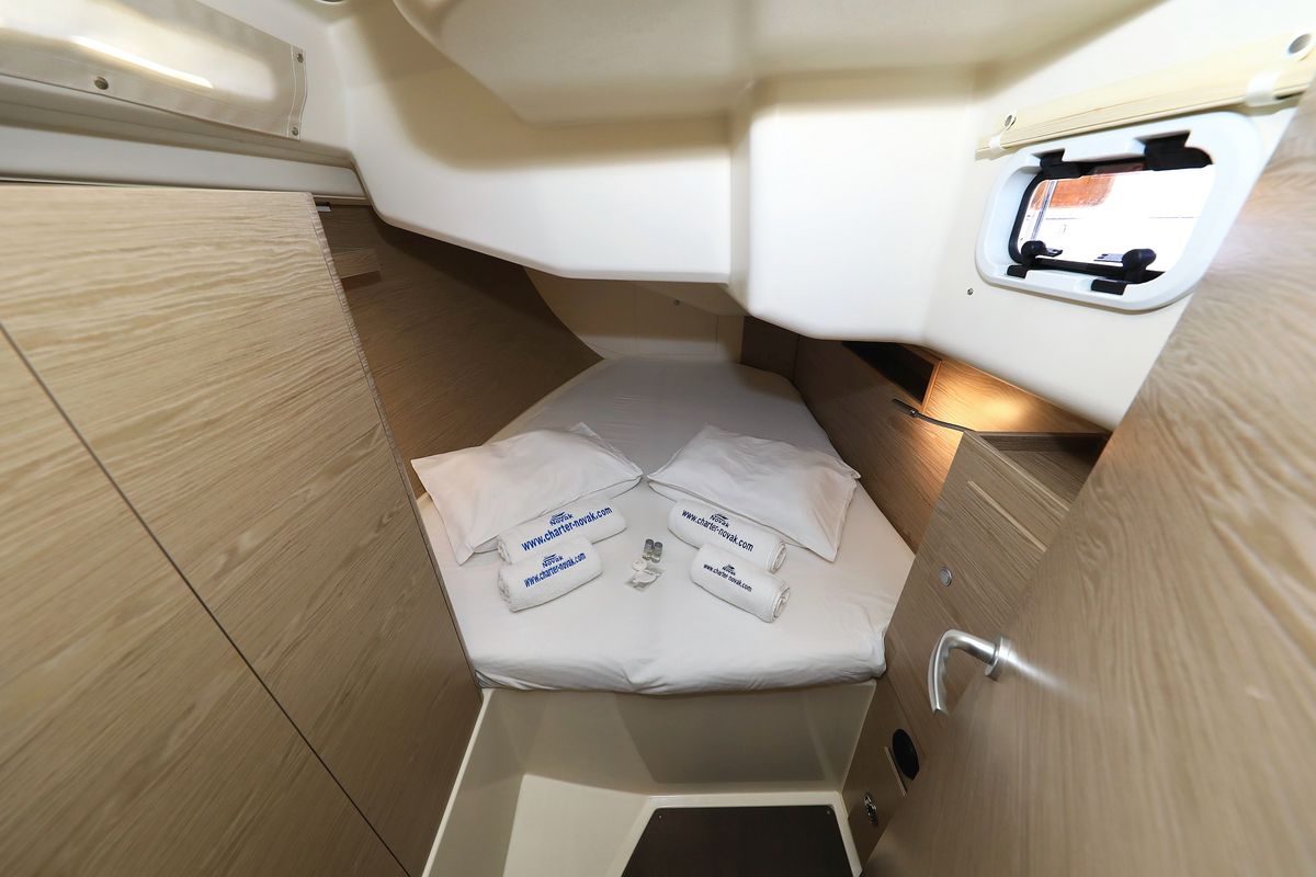 Cabin on Adagio, a Hanse Yachts Hanse 458 sailboat at Grad Biograd na Moru, Croatia