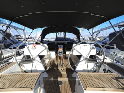 Cockpit of Adagio, a Hanse Yachts Hanse 458 sailboat at Grad Biograd na Moru, Croatia