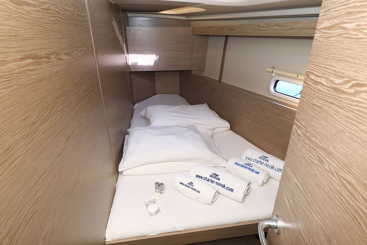 Cabin on Adagio, a Hanse Yachts Hanse 458 sailboat at Grad Biograd na Moru, Croatia