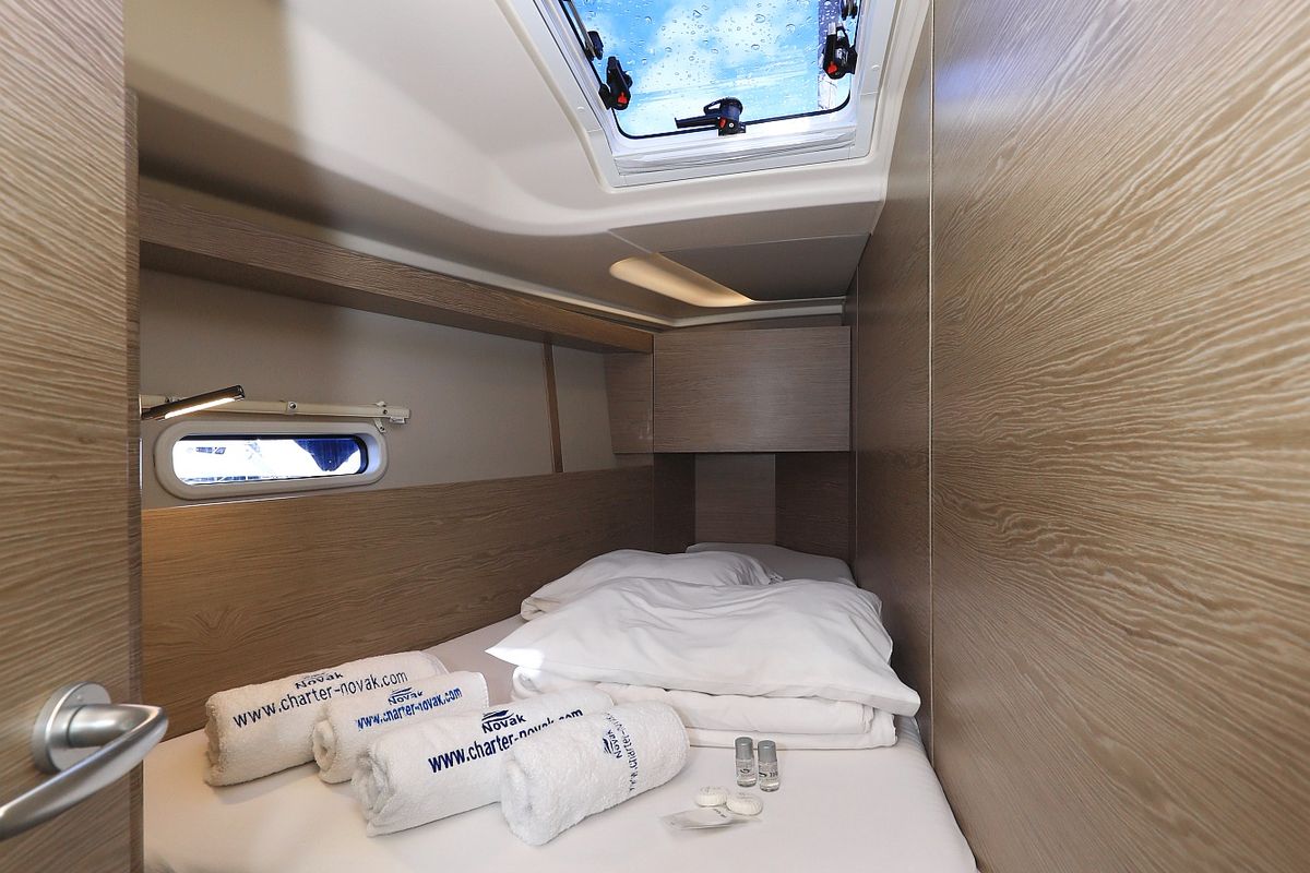 Cabin on Adagio, a Hanse Yachts Hanse 458 sailboat at Grad Biograd na Moru, Croatia
