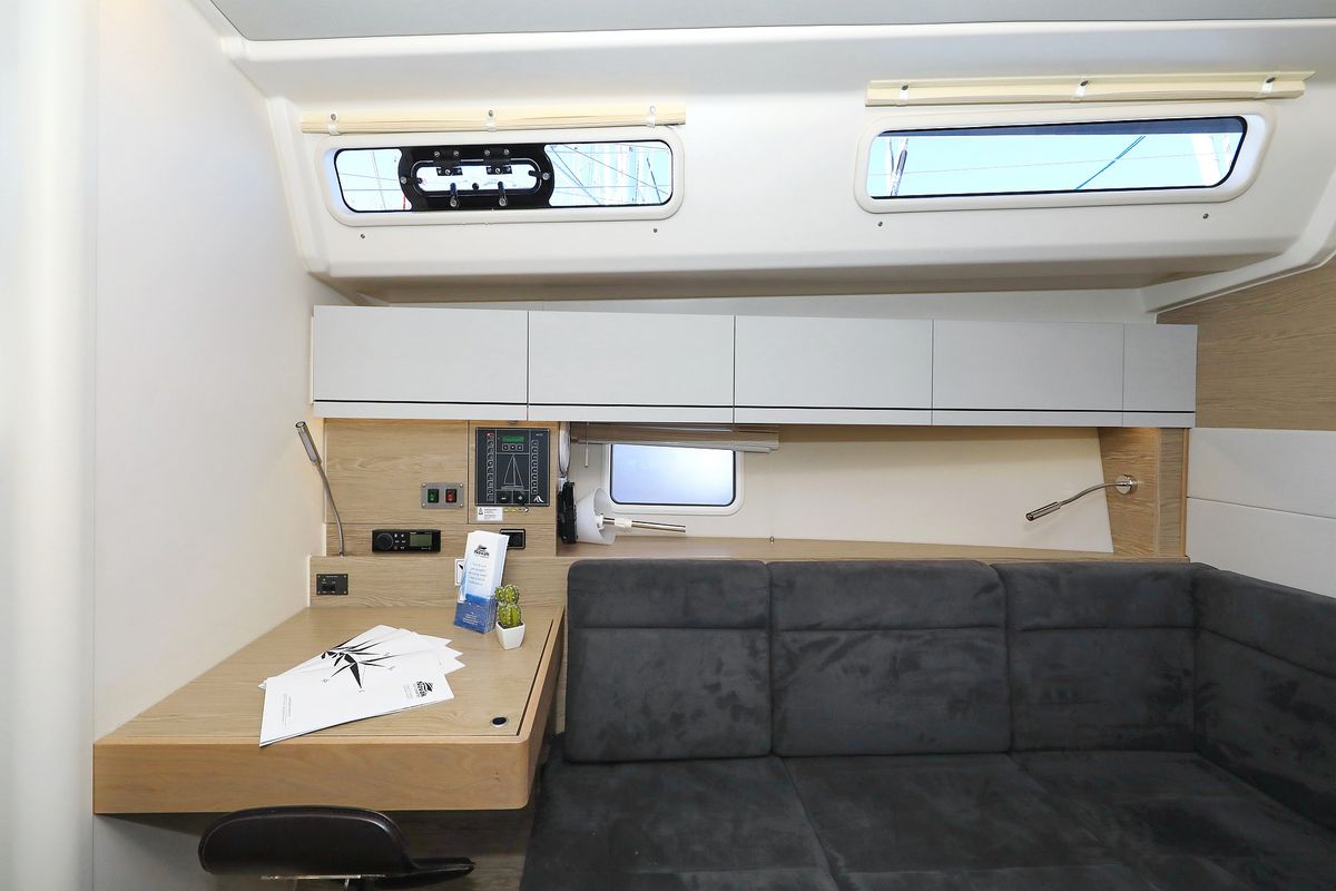 Salon of Adagio, a Hanse Yachts Hanse 458 sailboat at Grad Biograd na Moru, Croatia