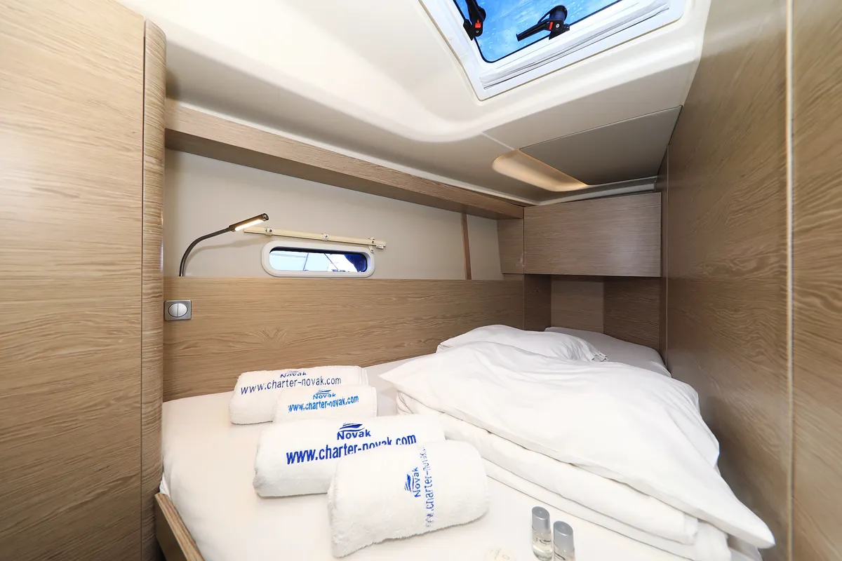 Cabin on Adagio, a Hanse Yachts Hanse 458 sailboat at Grad Biograd na Moru, Croatia