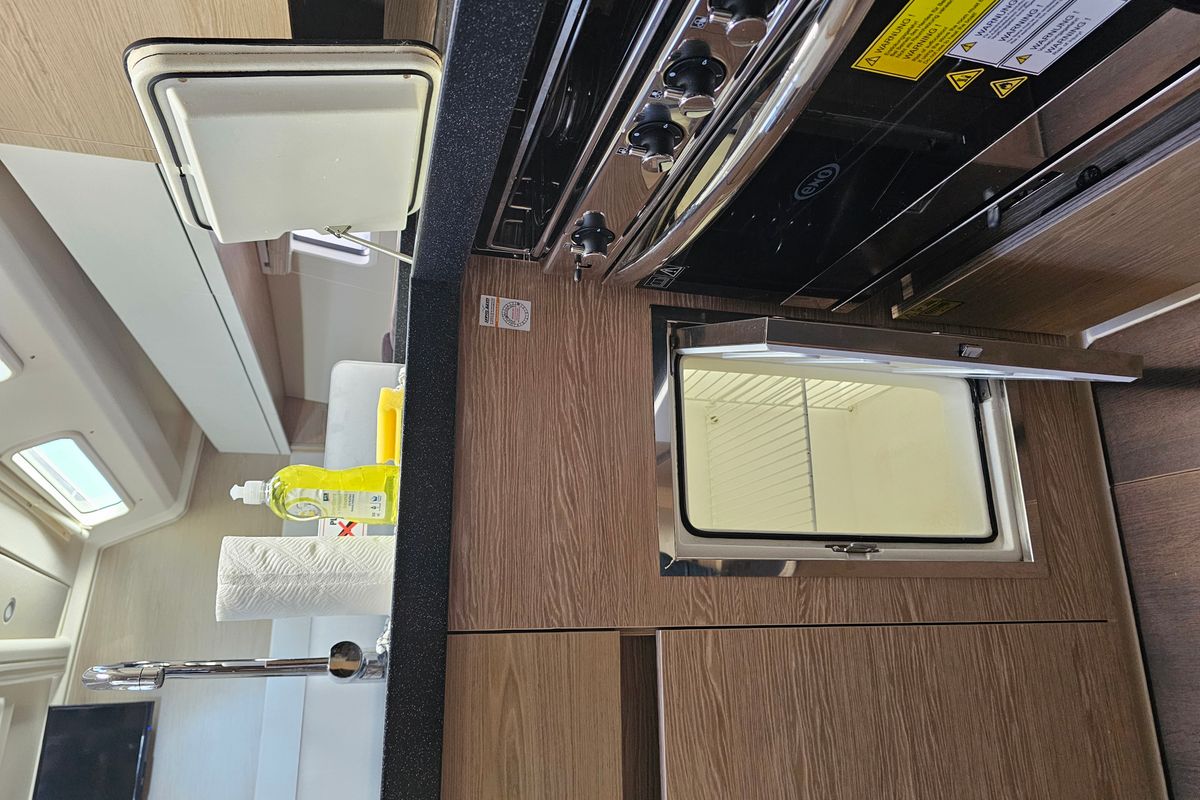 Galley of Adagio, a Hanse Yachts Hanse 458 sailboat at Grad Biograd na Moru, Croatia