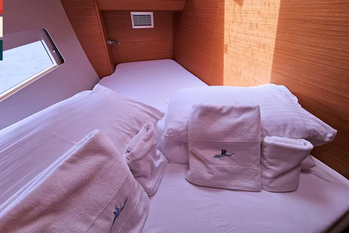 Cabin on Piano, a Dufour 470 sailboat at Općina Rogoznica, Croatia