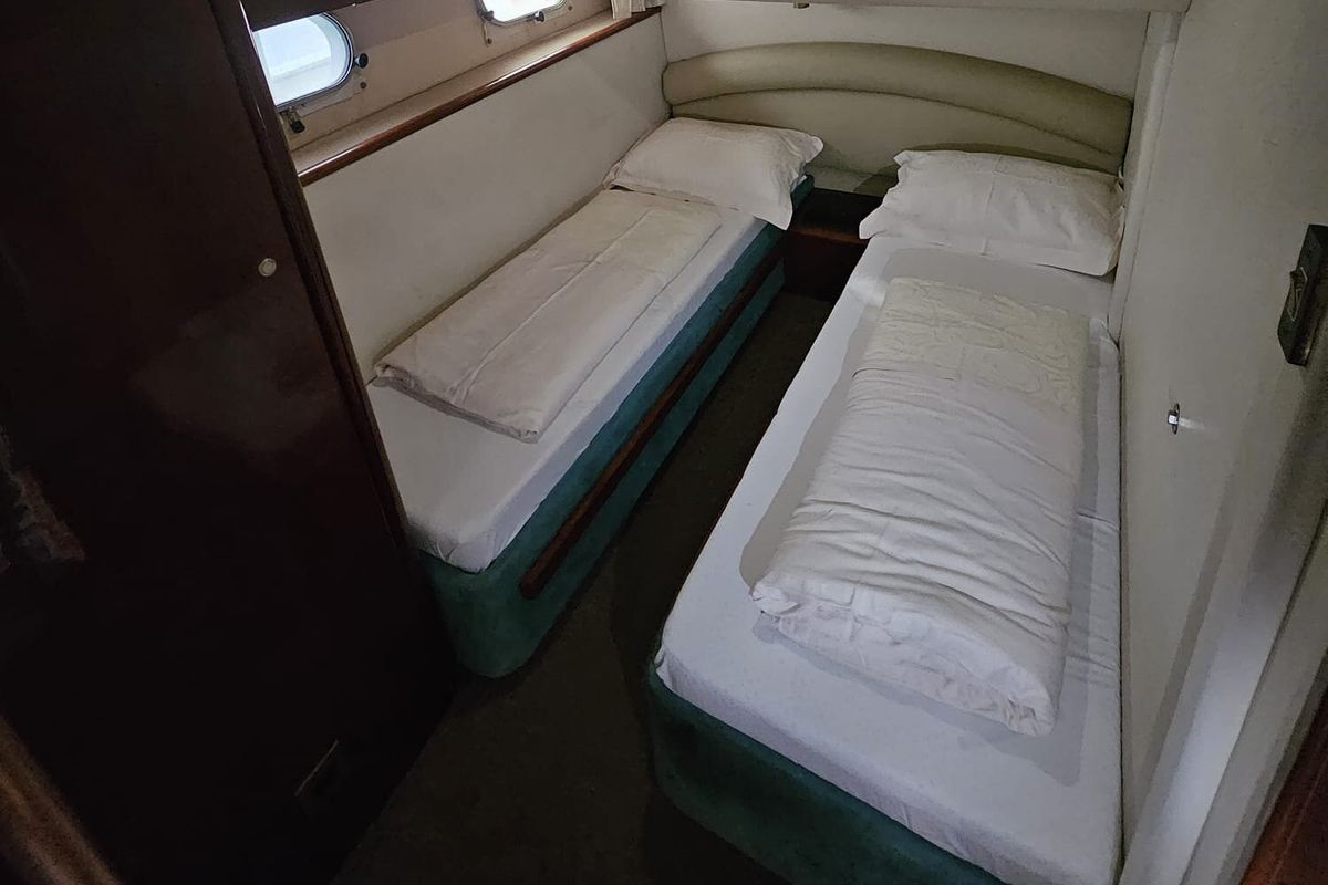 Cabin on Carpe Diem, a Princess Yachts Princess 480 motorboat at Primošten, Croatia