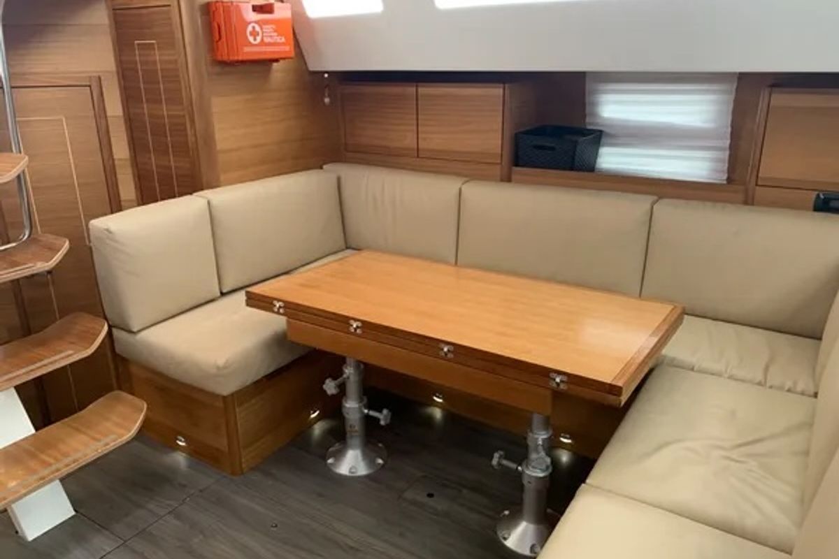 Salon of Long Island, a Elan Impression 50.1 sailboat at Seget Donji, Croatia
