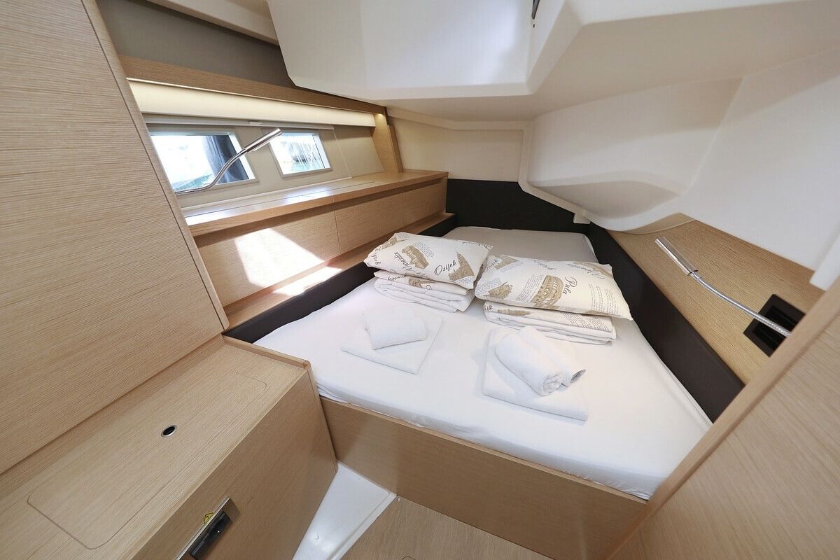 Cabin on Constanta, a Hanse Yachts Hanse 588 sailboat at Pirovac, Croatia