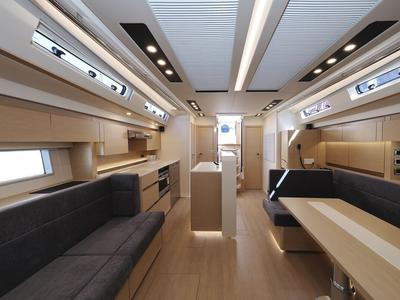 Galley of Constanta, a Hanse Yachts Hanse 588 sailboat at Pirovac, Croatia