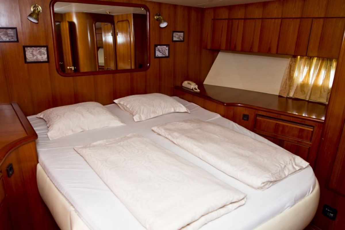 Cabin on Relax, a Yaretti 1910 yacht at Primošten, Croatia