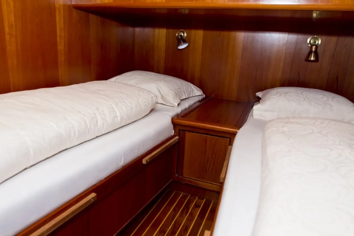 Cabin on Relax, a Yaretti 1910 yacht at Primošten, Croatia