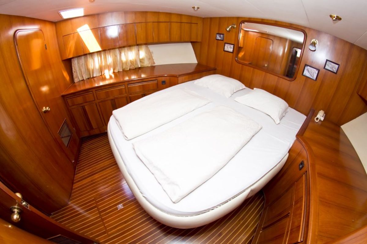 Cabin on Relax, a Yaretti 1910 yacht at Primošten, Croatia