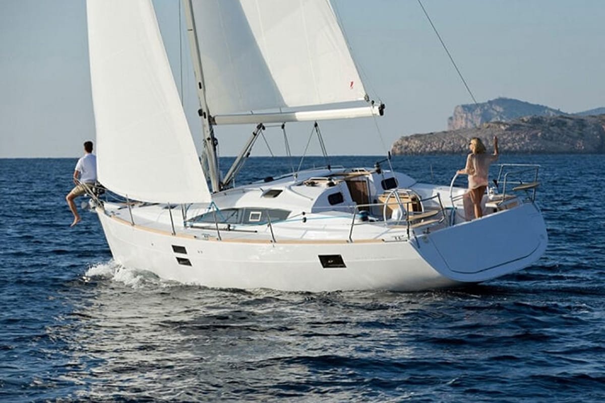 Exterior view of Silente, a Elan Impression 40 sailboat at Grad Šibenik, Croatia