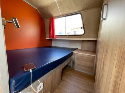 Cabin on Liberty 1, a Nicols Marina 1400 motorboat at Sablé-sur-Sarthe, France