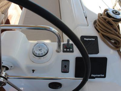 Cockpit of Why not 12, a Dufour 412 Grand large sailboat at Municipal Unit of Lefkada, Greece
