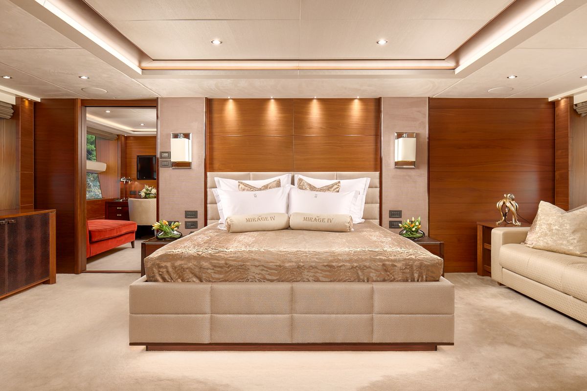 Cabin on Mirage IV, a Princess Yachts Princess 40 motorboat at Split, Croatia