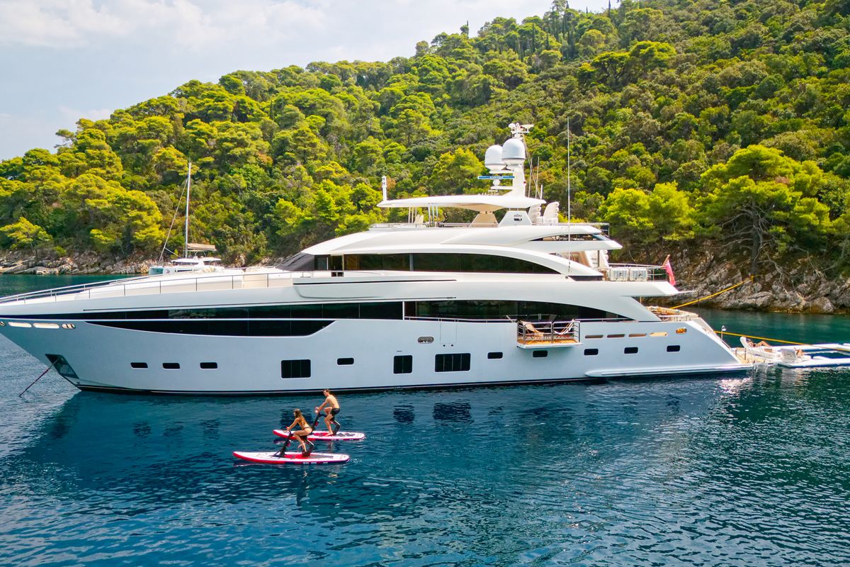Exterior view of Mirage IV, a Princess Yachts Princess 40 motorboat at Split, Croatia