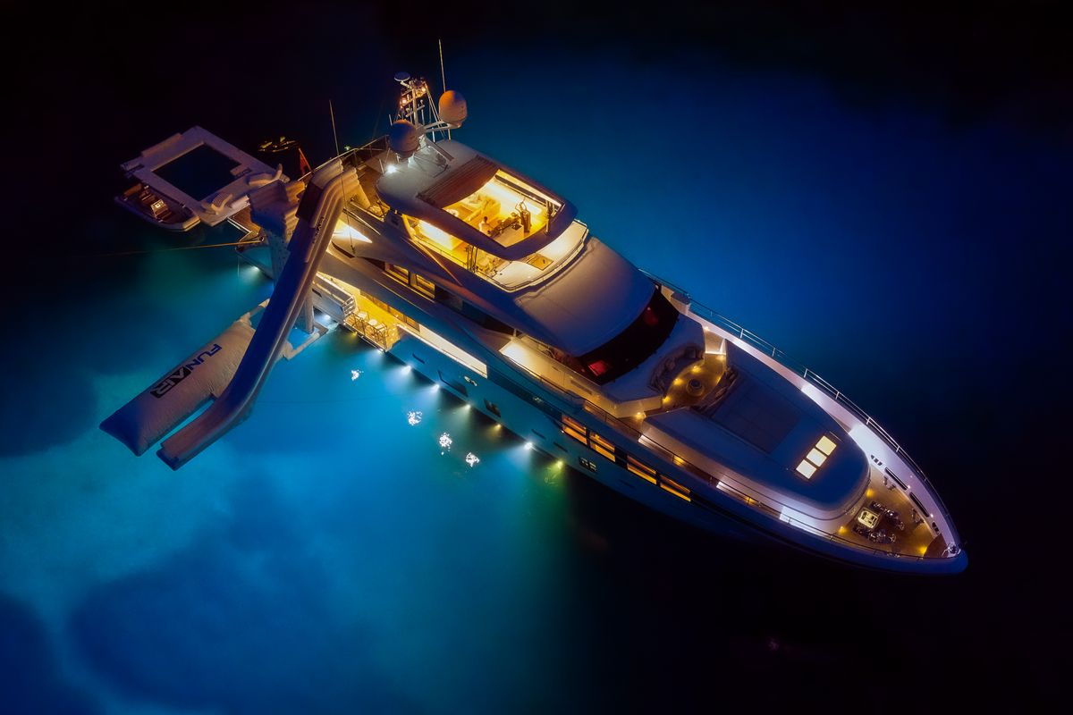 Exterior view of Mirage IV, a Princess Yachts Princess 40 motorboat at Split, Croatia