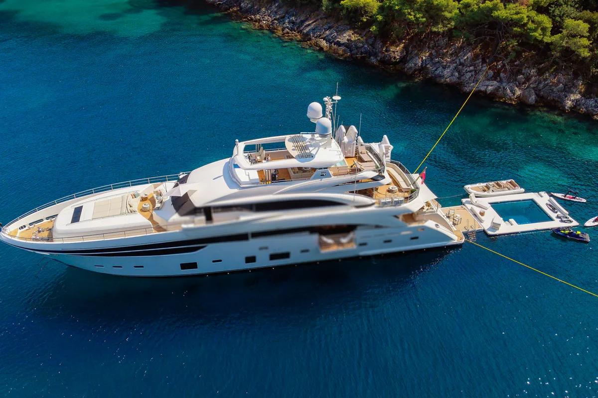 Exterior view of Mirage IV, a Princess Yachts Princess 40 motorboat at Split, Croatia
